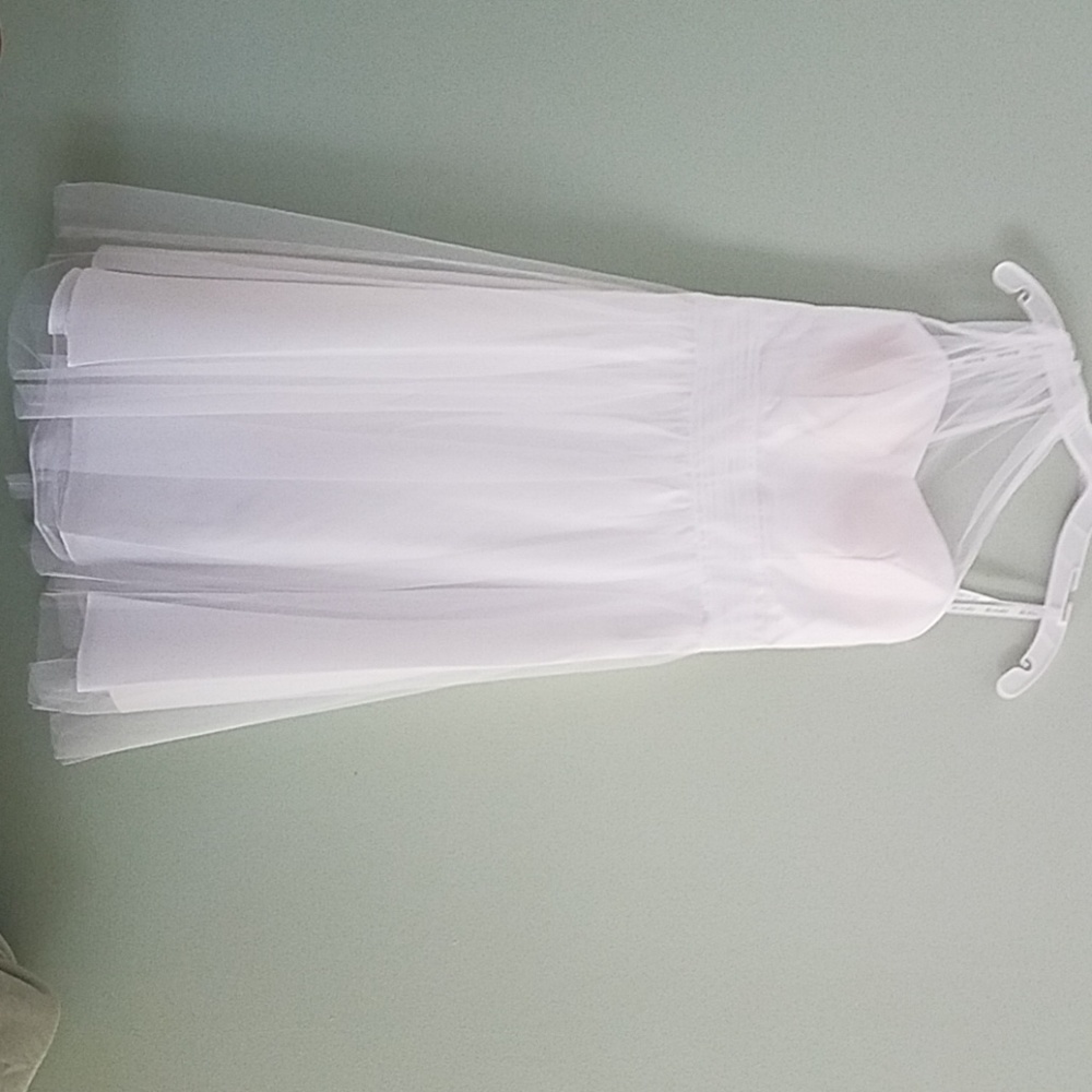Size 6 chiffon tee length wedding dress
